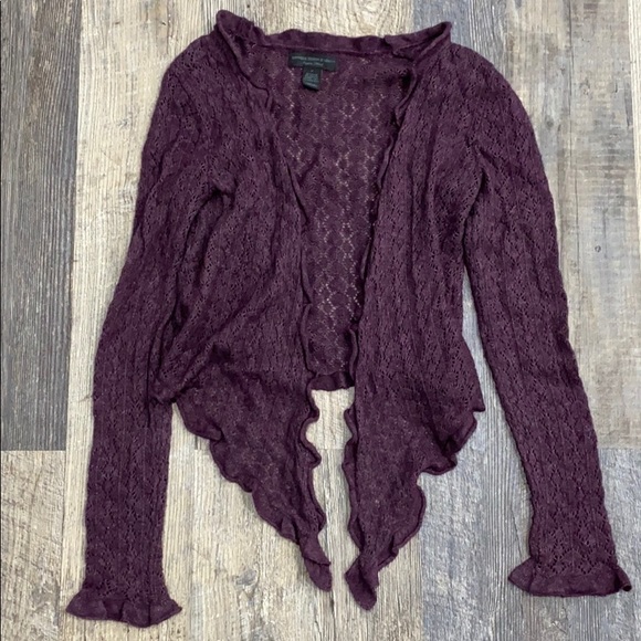Express Sweaters - Express purple cropped cardigan